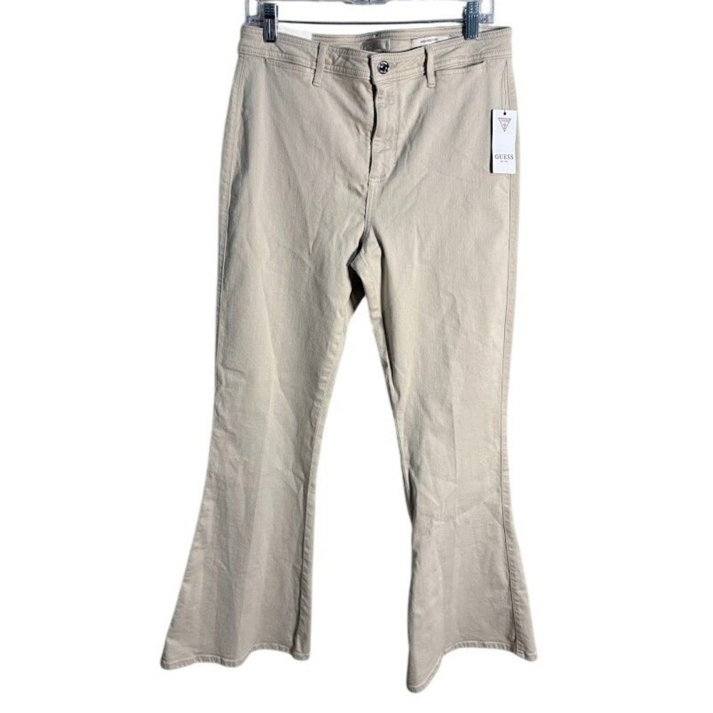 GUESS Women's High Rise‎ Flare Oyster Pearl Jeans NWT Size 30 X 30